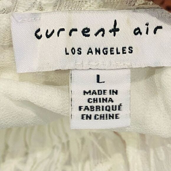 Anthropologie Current Air Button Front Mock Neck Blouse Size Large - Picture 4 of 5